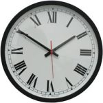 Metamec large black Roman wall clock