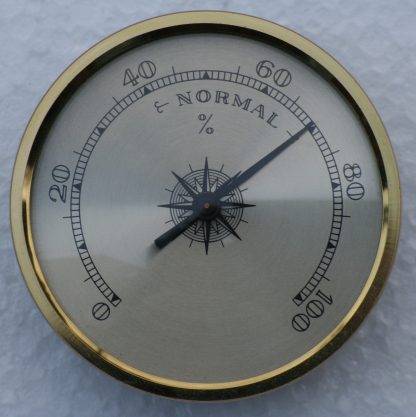 Hygrometer with Brass Dial and bezel.70mm