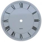 160mm White Aluminium Clock Dial with Roman Numerals