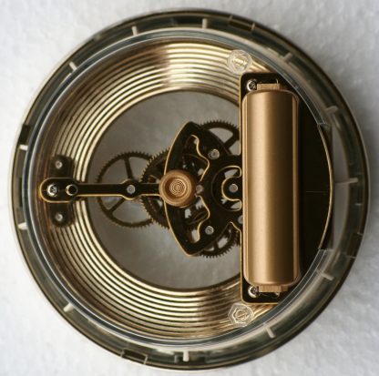 149mm flanged Skeleton Clock rear view.